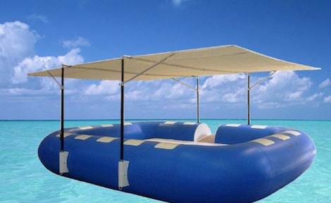 Richard Branson | inflatable island | superyacht toys | superyacht 