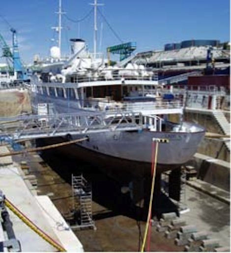 Image for article Lady K II arrives at Solent Refit