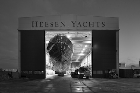 Image for article Heesen joins hull and superstructure of Project 'Azuro'