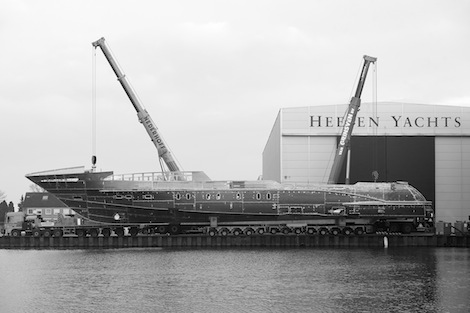 Image for article Heesen joins hull and superstructure of Project 'Azuro'