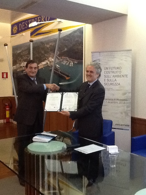 Image for article Fincantieri's Muggiano yard awarded ISO 14001 status